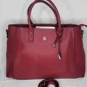 Christian LeCroix Burgundy Tote Bag